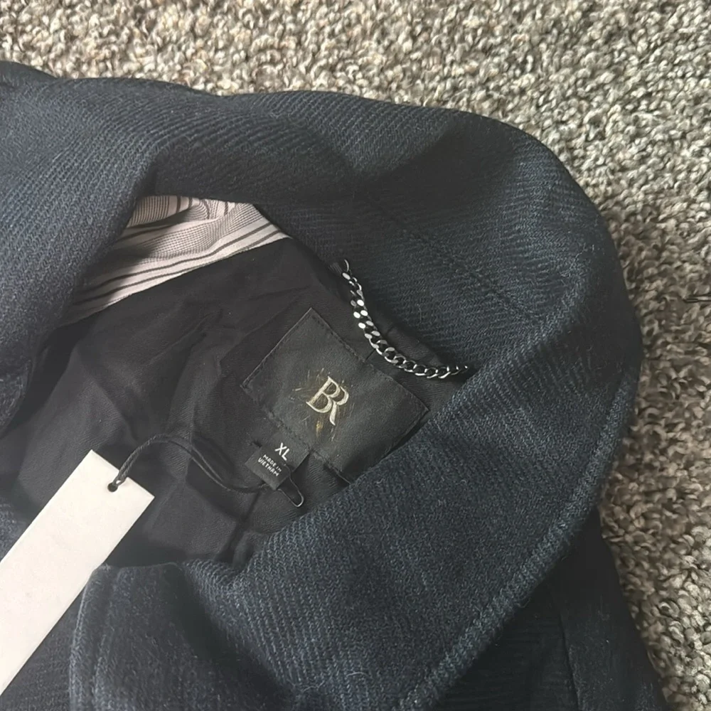 NWT! Banana Republic Dark Navy Viedma Wool-Blend Car Coat - Size XL 🔹